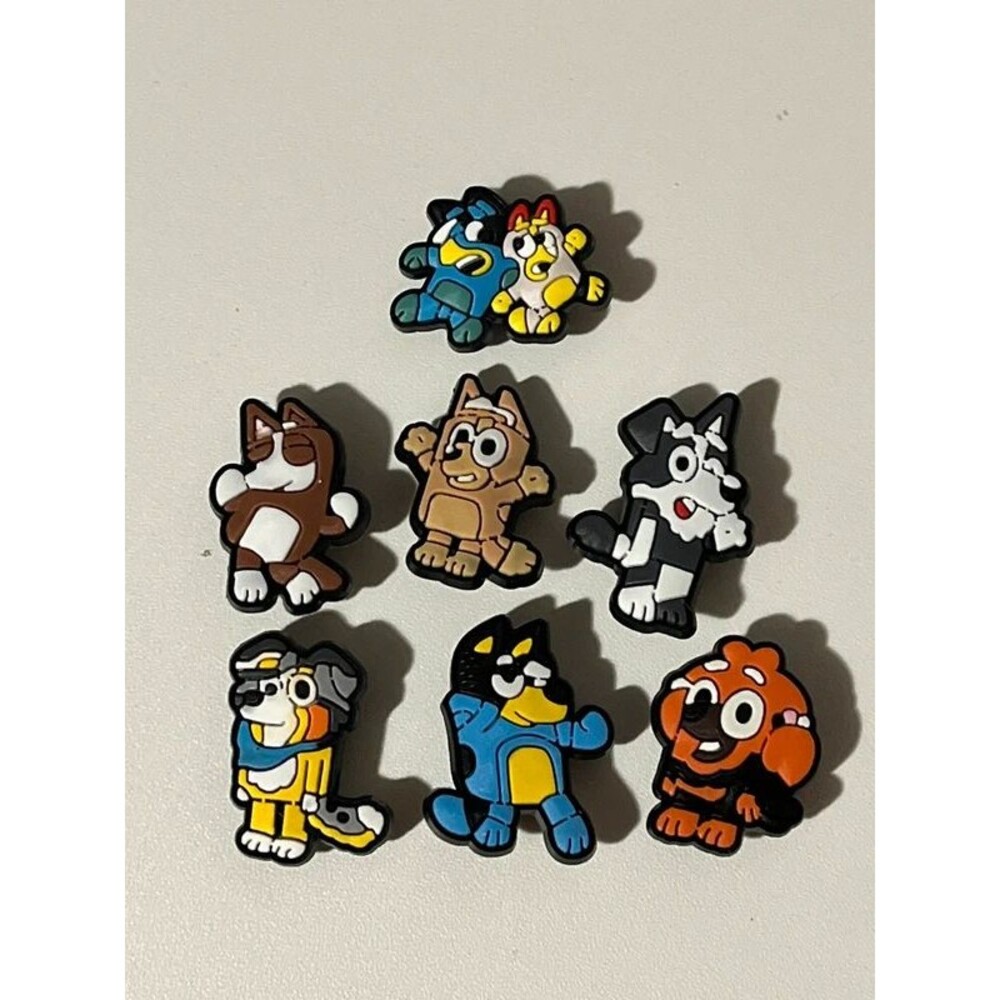 7 Bluey Croc Charms